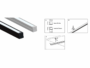 Profilo Led da Appoggio Linea Eclisse mm.9,5x9,9 cm.300 24v 11w mt. Strip Led 160 led/metro Nero 3000k | Luce Viva - immagine 2